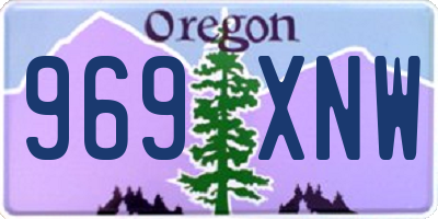 OR license plate 969XNW