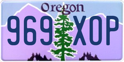 OR license plate 969XOP