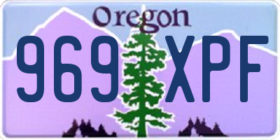 OR license plate 969XPF