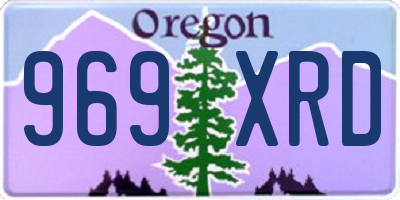 OR license plate 969XRD