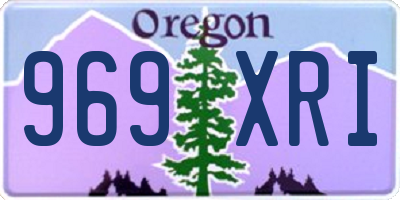 OR license plate 969XRI