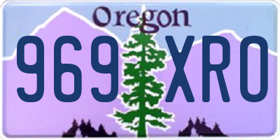 OR license plate 969XRO
