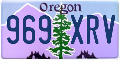 OR license plate 969XRV