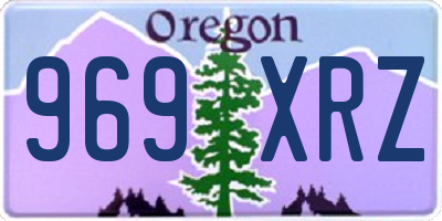 OR license plate 969XRZ