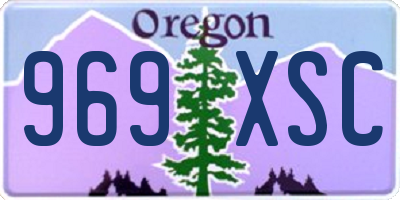OR license plate 969XSC