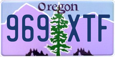 OR license plate 969XTF