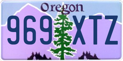 OR license plate 969XTZ