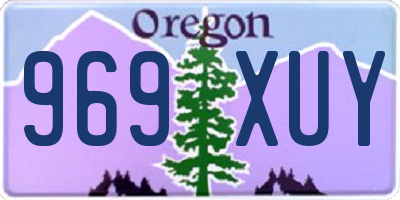 OR license plate 969XUY