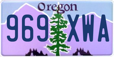 OR license plate 969XWA