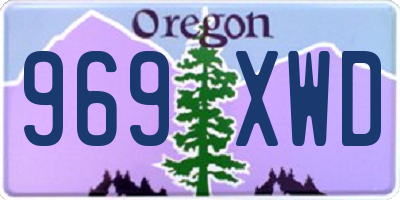 OR license plate 969XWD