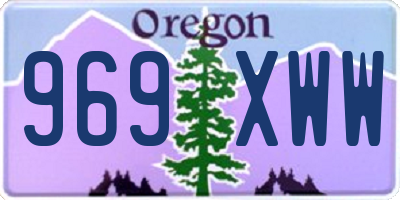 OR license plate 969XWW
