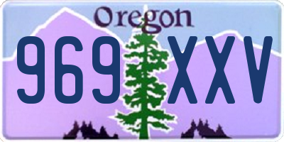 OR license plate 969XXV