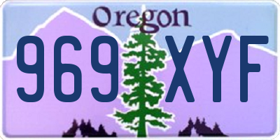 OR license plate 969XYF