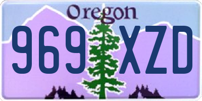 OR license plate 969XZD
