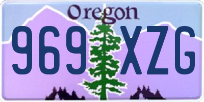OR license plate 969XZG