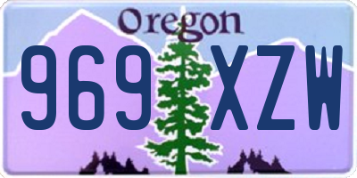 OR license plate 969XZW