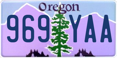OR license plate 969YAA