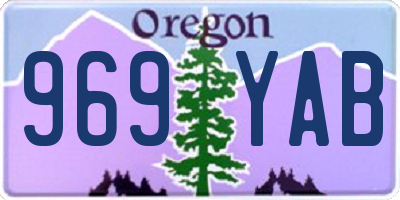 OR license plate 969YAB