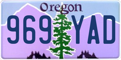 OR license plate 969YAD