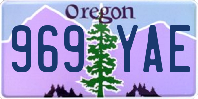 OR license plate 969YAE