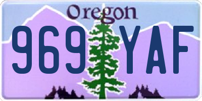 OR license plate 969YAF