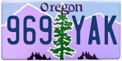 OR license plate 969YAK