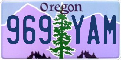 OR license plate 969YAM