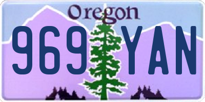 OR license plate 969YAN