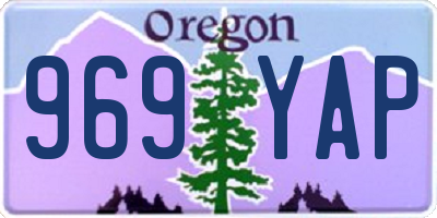 OR license plate 969YAP