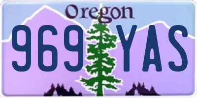 OR license plate 969YAS