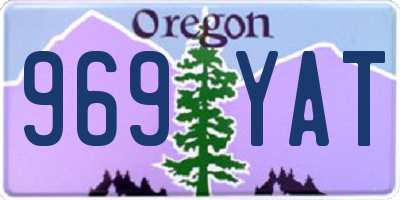 OR license plate 969YAT