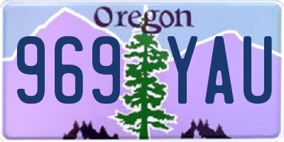 OR license plate 969YAU