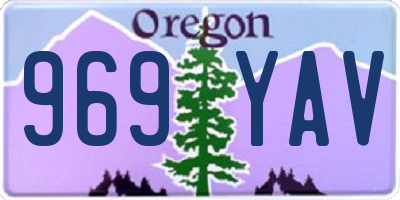 OR license plate 969YAV
