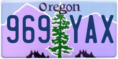 OR license plate 969YAX