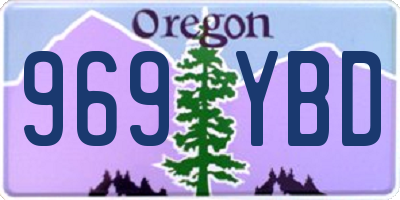 OR license plate 969YBD