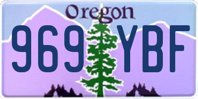 OR license plate 969YBF