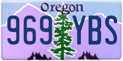 OR license plate 969YBS