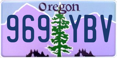OR license plate 969YBV