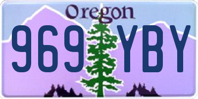 OR license plate 969YBY