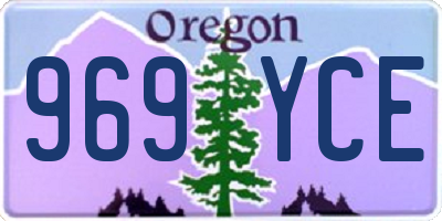 OR license plate 969YCE