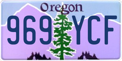 OR license plate 969YCF