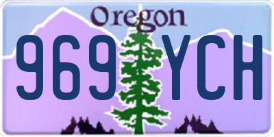 OR license plate 969YCH