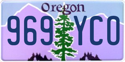 OR license plate 969YCO
