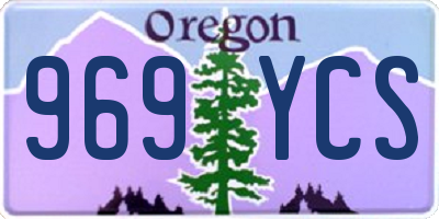 OR license plate 969YCS