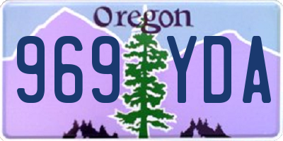 OR license plate 969YDA