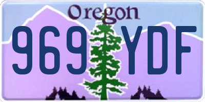 OR license plate 969YDF