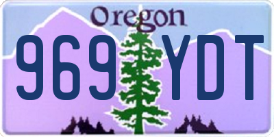 OR license plate 969YDT