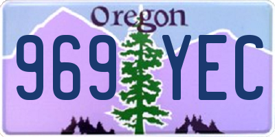 OR license plate 969YEC