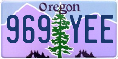 OR license plate 969YEE