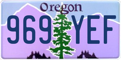 OR license plate 969YEF